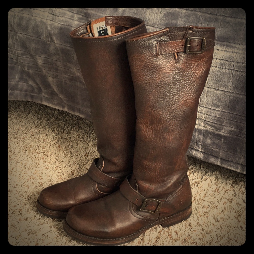 Frye Veronica Slouch Riding Boots - Picture 1 of 7